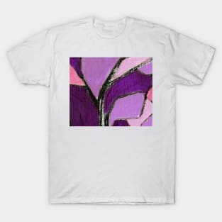 Purple Rose Pink Abstract Art T-Shirt